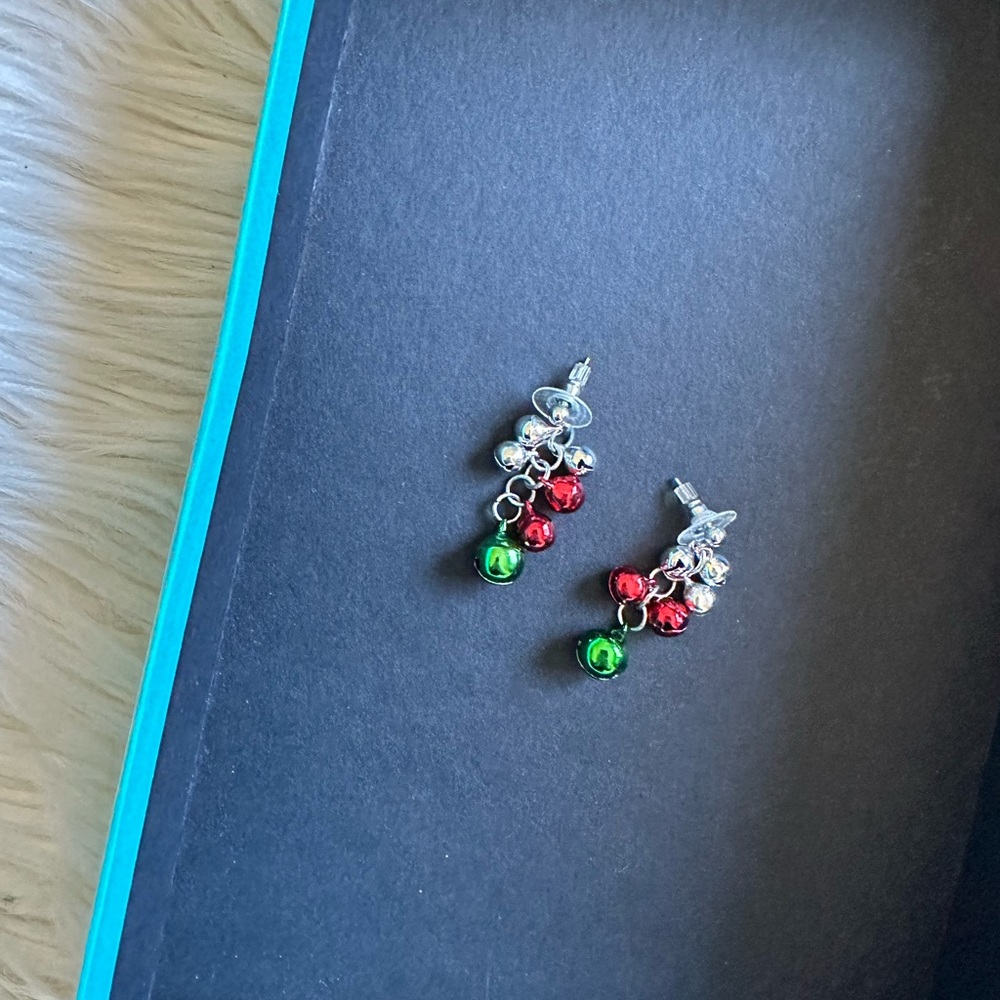 Holiday “jingle bell” drop earrings